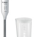 Bosch MSM66110 ErgoMixx staafmixer met meetbeker, vooraanzicht met bedieningspanelen en accessoires