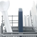 Accessoires van Bosch MSM6B100 uitgelegd in vaatwasserrek, inclusief mengvoet en bladen