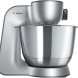 Bosch MUM59S81DE zijkant met metalen mengkom en bedieningsknoppen met snelheidsregeling