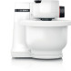 Bosch MUMS2AW01 keukenmachine zijkant met draaiknop voor snelheidsinstellingen en rood accent