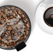 Bosch TSM6A013B koffiemolen bovenaanzicht container vol gemaalde koffie en kopje