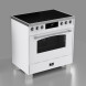 Elementi di Cucina EC9036-WT-IX-S inductie fornuis - klassiek - wit