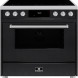 Elementi di Cucina EM9036-BSH-IX-S inductie black steel hammer fornuis