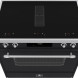 Elementi di Cucina IC9034-BSH-IX-S inductie black steel hammer fornuis