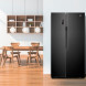 Etna AKV578ZWA side-by-side koelkast - blacksteel 
