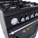 Etna FG860ZT gas fornuis - mat-zwart - nostalgisch / klassiek