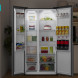 ETNA AKV6178RVS interieur beide deuren open LED-verlichting en volle inhoud zichtbaar
