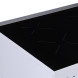 ETNA FI660WIT elektrisch fornuis inductiekookplaat detail met gladde zwarte glaskeramische oppervlak