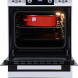 ETNA FI660WIT elektrisch fornuis geopende deur met brood bakken in verlichte oven