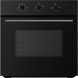 Exquisit EBE60-30 oven vooraanzicht met gesloten deur, bedieningspanelen en drie draaiknoppen boven