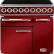 Falcon DELUXE 900 INDUCTIE CHERRY RED fornuis - 90 cm breed