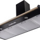 Falcon FCLAHDC100BL/C schuin aanzicht zwart met goud accent en filtermatten
