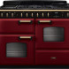 Falcon CLDLO110DFPBOR/AB_E1 fornuis vooraanzicht met gasfornuis, twee ovens en bedieningspaneel