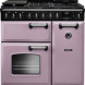 Falcon Classic Deluxe 2026 90 Gas fornuis roze vooraanzicht met gaskookplaat en twee ovens