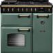 Falcon Classic Deluxe 2026 90 Gas fornuis vooraanzicht groen met zwart bedieningspaneel