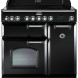 Falcon Classic Deluxe 90 inductie fornuis in zwart met chroom beslag