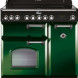 Falcon Classic Deluxe 90 keramisch fornuis groen met chroom beslag