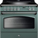 Falcon Classic FX 90 Inductie fornuis, vooraanzicht in mintgroen met bedieningspaneel en inductiekookplaat