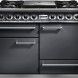 Falcon Deluxe 1092 Gas fornuis donkergrijs, frontaanzicht met alle oven- en grillfuncties