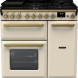 Falcon Estel Deluxe 90 Gas fornuis creme vooraanzicht met gaskookplaat en twee ovens