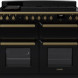 Falcon Estel Deluxe 110 Inductie vooraanzicht met gesloten ovens en inductiekookplaat met bedieningsknoppen