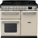 Falcon Estel Deluxe 100 Gas fornuis vooraanzicht crème met gaskookplaat en twee ovens