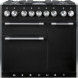 Falcon Mercury 1000 fornuis zwart, vooraanzicht met 9 gasbranderspitten en dubbele oven