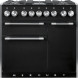 Falcon Mercury 1000 fornuis zwart, vooraanzicht met 9 gasbranderspitten en dubbele oven