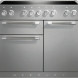 Falcon Mercury 1082 Inductie fornuis vooraanzicht zilvergrijs met inductiekookplaat en dubbele oven