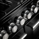 Falcon Nexus 90 Gas fornuis gaskookplaat detail met zeven branders en bedieningsknoppen