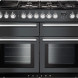 Falcon Nexus SE 110 Gas fornuis grijs, vooraanzicht met gaskookplaat en dubbele oven