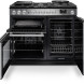 Falcon NEX100DFSTST/CM_E1 witte en zwarte variant beide ovens geopend vooraanzicht