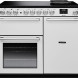 Falcon Nexus 2026 100 fornuis vooraanzicht wit met zwart kookplaat en dubbele ovendeuren
