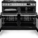 Falcon NEXO110DFSTST/CM_E1 fornuis, bovenaanzicht gaspitten en warmhoudplaatje zwart