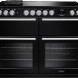Falcon NEXUS inductiefornuis zwart vooraanzicht met twee ovens en bedieningspaneel