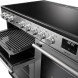 Falcon NEXO110EISTST fornuis grillplaat detail met verwijderbare grill en bedieningsknoppen