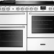 Falcon NEXO110EIPWHT/CM_E1 dubbele ovenrange vooraanzicht met bedieningsknoppen en digitaal display