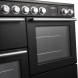 Falcon NEXB110EIPWHT/CM zwart gasfornuis bedieningspaneel met draaiknop regelaars en digitaal display