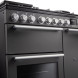 Falcon Nexus 2026 90 Gas fornuis, driekwart aanzicht met gasvuuroven en twee ovendeuren