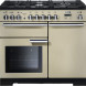 Falcon PDL100DFCY/C creme gasstel met twee ovens, vooraanzicht