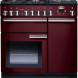 Falcon Professional Deluxe 90 Gas fornuis in Burgundy rood, vooraanzicht