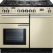 Falcon Professional+ 100 Gas fornuis crème, vooraanzicht met gasplaat en twee ovens