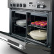 Falcon fornuis dubbele elektrische oven inbouwsituatie met bedieningspaneel en twee ovendeuren