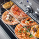 Falcon PROP90FXDFSS/C_EU geopende oven met gebraden pizzas op roosters