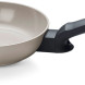 Fissler Ceratal Evo Classic koekenpan 28cm zwart, vooraanzicht met glanzende coating