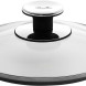 Fissler Deksel 20cm glazen pannendeckel met zwarte knop, bovenaanzicht