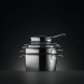 Fissler Phi Collection steelpan stapeling van meerdere potten en pannen in zwart-wit