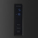 Frilec BONN-MD458-WS zwarte Amerikaanse koelkast vooraanzicht met ijsdispenser en LED-display