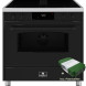 Elementi di Cucina IC9034-ZW-IX-B inductie fornuis met afzuiging - zwart - klassiek