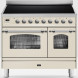 Ilve PDI09NE3/AW fornuis inductie antiek wit - 90 cm. breed
